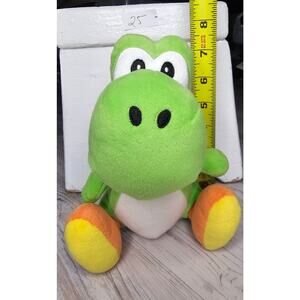 Yoshi Plush Super Mario Little Buddy San-Ei 7" Stuffed Animal S11202019 Nintendo